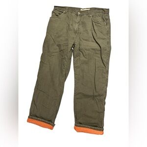 Mens quilt lined work pants size 37 x 30